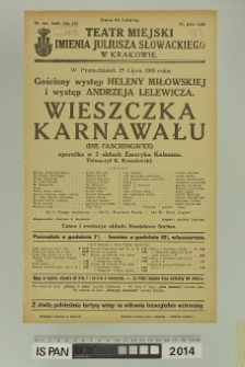 WIESZCZKA KARNAWAŁU (Die Faschingsfee)