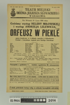 ORFEUSZ W PIEKLE