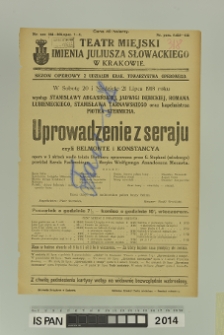 UPROWADZENIE Z SERAJU CZYLI BELMONTE I KONSTANCYA
