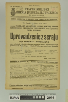 UPROWADZENIE Z SERAJU CZYLI BELMONTE I KONSTANCYA
