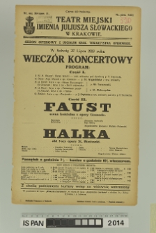 WIECZÓR KONCERTOWY. FAUST (fr.)