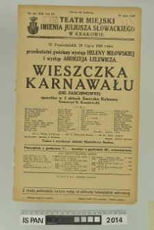 WIESZCZKA KARNAWAŁU (Die Faschingsfee)