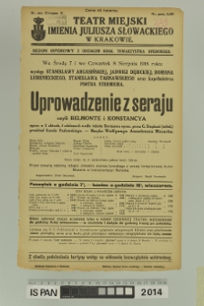UPROWADZENIE Z SERAJU CZYLI BELMONTE I KONSTANCYA
