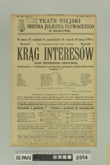 KRĄG INTERESÓW (Los intereses creados)