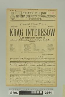 KRĄG INTERESÓW (Los intereses creados)