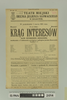 KRĄG INTERESÓW (Los intereses creados)