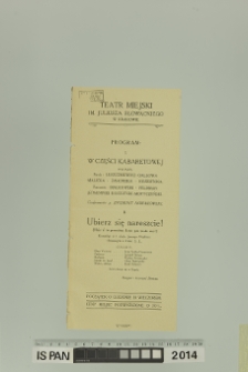 W CZĘŚCI KABARETOWEJ
