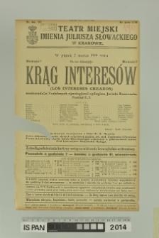 KRĄG INTERESÓW (Los intereses creados)