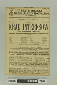 KRĄG INTERESÓW (Los intereses creados)