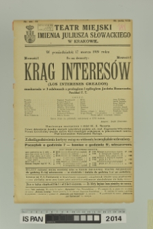 KRĄG INTERESÓW (Los intereses creados)