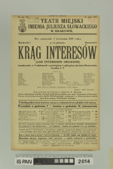 KRĄG INTERES&Oacute;W (Los intereses creados)