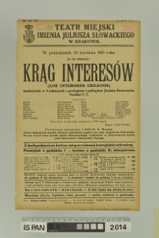 KRĄG INTERESÓW (Los intereses creados)