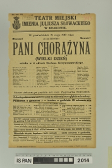 PANI CHORĄŻYNA (Wielki dzień)