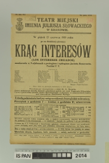 KRĄG INTERESÓW (Los intereses creados)