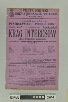 KRĄG INTERESÓW (Los intereses creados)