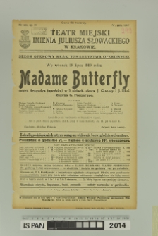 MADAME BUTTERFLY