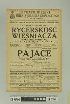 RYCERSKOŚĆ WIEŚNIACZA (Canvalleria Rusticana)