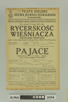 RYCERSKOŚĆ WIEŚNIACZA (Canvalleria Rusticana)