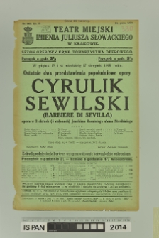 CYRULIK SEWILSKI (Barbiere di Sevilla)