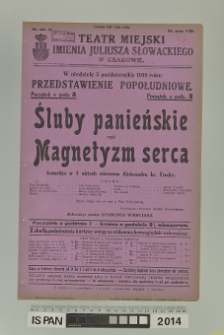 ŚLUBY PANIEŃSKIE CZYLI MAGNETYZM SERCA