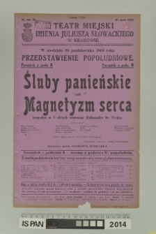 ŚLUBY PANIEŃSKIE CZYLI MAGNETYZM SERCA