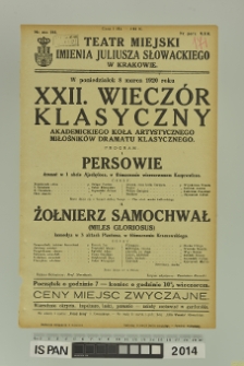 XXII WIECZÓR KLASYCZNY PERSOWIE