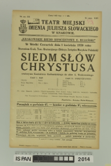 SIEDEM SŁ&Oacute;W CHRYSTUSA