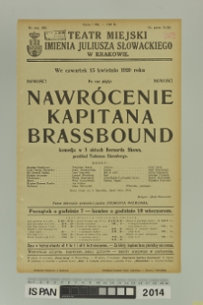 NAWRÓCENIE KAPITANA BRASSBOUND