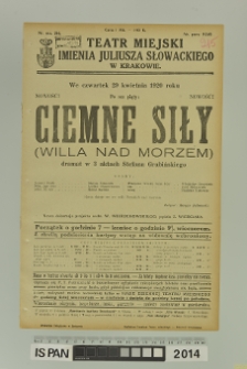 CIEMNE SIŁY (Willa Nad Morzem )