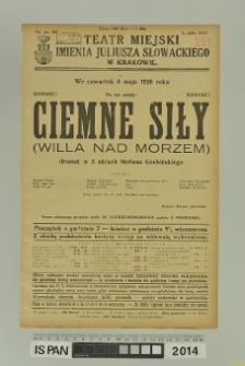 CIEMNE SIŁY (Willa Nad Morzem )