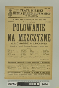 POLOWANIE NA MĘŻCZYZNĘ ( La Chasse a L'homme)