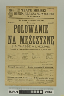 POLOWANIE NA MĘŻCZYZNĘ ( La Chasse a L'homme)