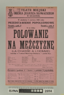 POLOWANIE NA MĘŻCZYZNĘ ( La Chasse a L'homme)