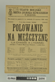 POLOWANIE NA MĘŻCZYZNĘ ( La Chasse a L'homme)