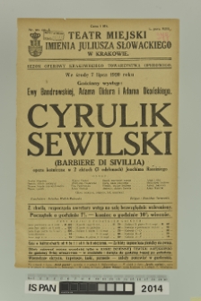 CYRULIK SEWILSKI ( Barbiere di Sivillia )