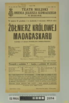 ŻOŁNIERZ KRÓLOWEJ MADAGASKARU