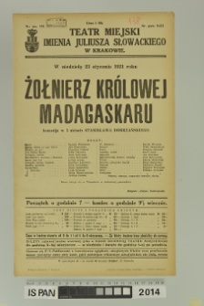 ŻOŁNIERZ KRÓLOWEJ MADAGASKARU