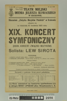 XIX KONCERT SYMFONICZNY