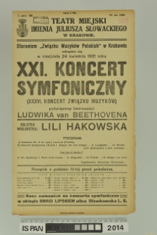 XXI KONCERT SYMFONICZNY
