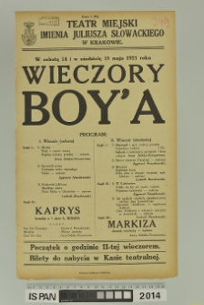 WIECZORY BOY'A