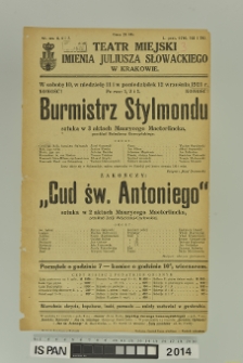 BURMISTRZ STYLMONDU / CUD Św. ANTONIEGO