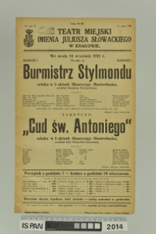 BURMISTRZ STYLMONDU / CUD Św. ANTONIEGO
