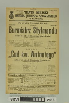 BURMISTRZ STYLMONDU/ CUD Św. ANTONIEGO