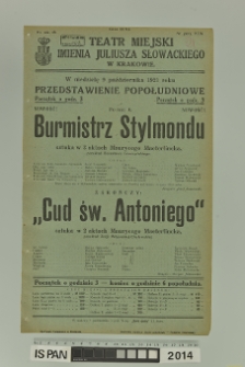 BURMISTRZ STYLMONDU / CUD Św. ANTONIEGO