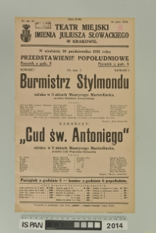 BURMISTRZ STYLMONDU/ CUD Św. ANTONIEGO