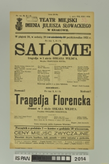 SALOME/TRAGEDJA FLORENCKA