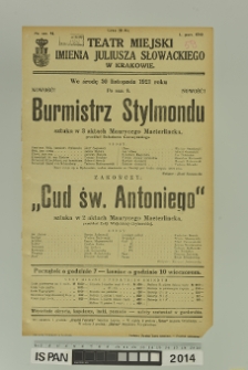 BURMISTRZ STYLMONDU/ CUD Św. ANTONIEGO