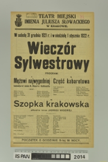 WIECZ&Oacute;R SYLWESTROWY
