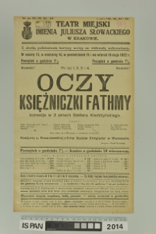 OCZY KSIĘŻNICZKI FATHMY