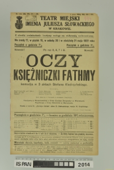 OCZY KSIĘŻNICZKI FATHMY